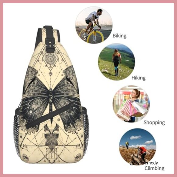 Polyester Sling Backpack with Multiple Pockets for Hiking Travel main image 6